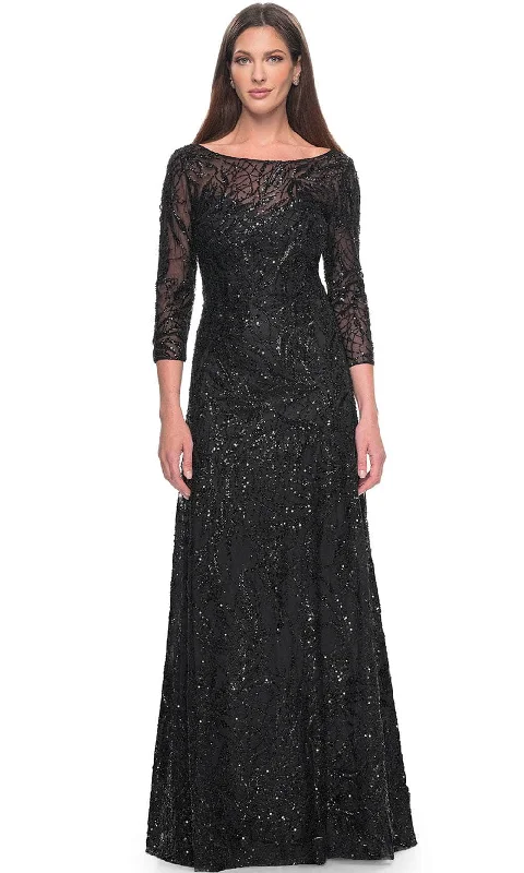 La Femme 31690 - Illusion Sequin Formal Dress