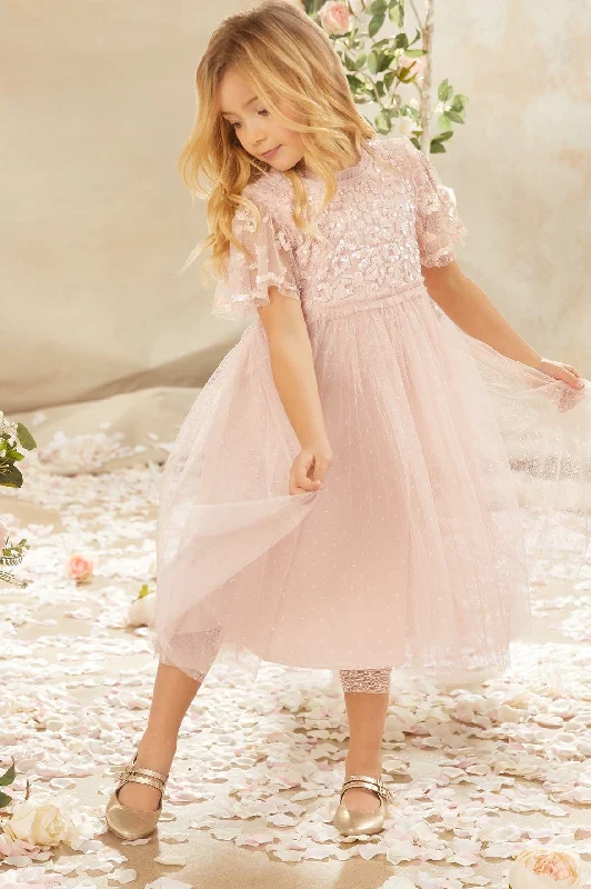 Illusion Neckline Dress Lilybelle Kids Dress