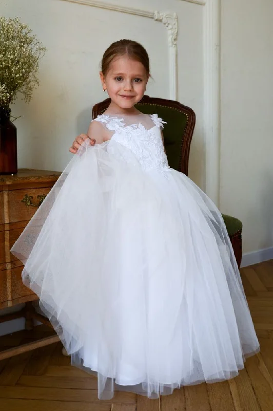 Chic Minimalist Dress Little Girl Beautiful Lace Dress