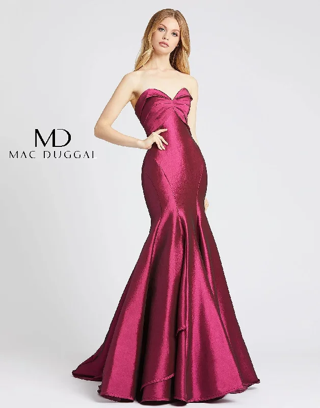 Dreamy Wedding Gown Mac Duggal 12110 Long Prom Strapless Trumpet Gown