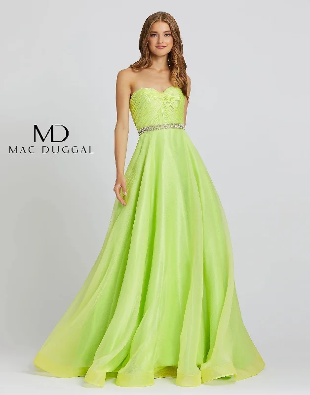 Ethereal Dress Mac Duggal 67105 Long Strapless Prom Ballgown