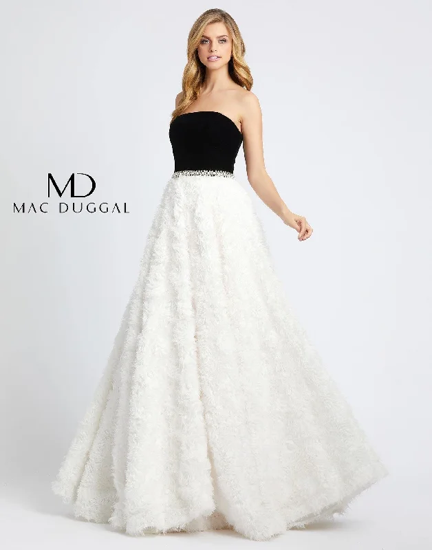 Chic Wedding Gown Mac Duggal 67684 Prom Long Strapless Ballgown