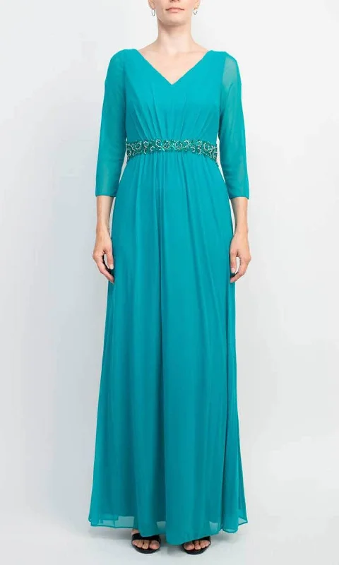 Marina 267155 - Embellished Waist Evening Dress