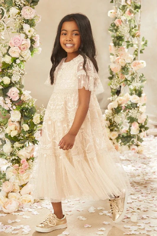 Chic Wedding Gown Midsummer Lace Kids Dress