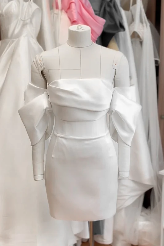 Scalloped Lace Dress Mikado Wedding Dress Anrie
