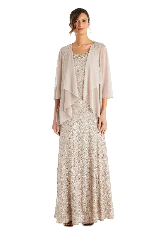 Flowy Chiffon Dress R&M Richards 2382 Mother Of The Bride Long Dress Sale