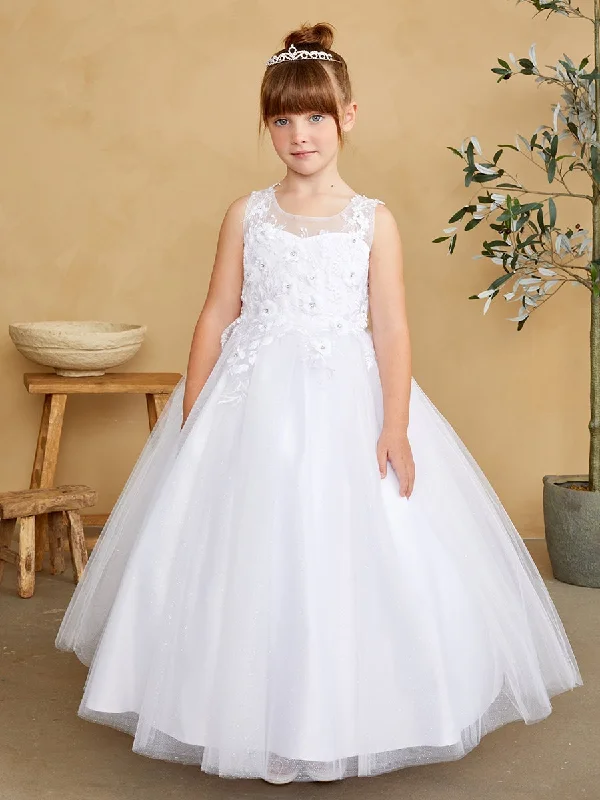 High Slit Gown Rosie Flower Girl Gown By NorasBridalBoutiqueNY