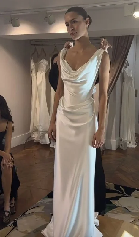 Hand-Stitched Lace Dress Sexy Sheath Off The Shoulder Satin Long Wedding Dresses fg6445 Hand-Stitched Lace Dress Sexy Sheath Off The Shoulder Satin Long Wedding Dresses fg6445