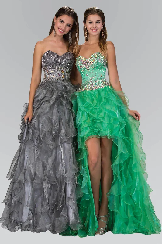 One-Shoulder Gown Strapless Long Prom Dress Formal Evening Gown