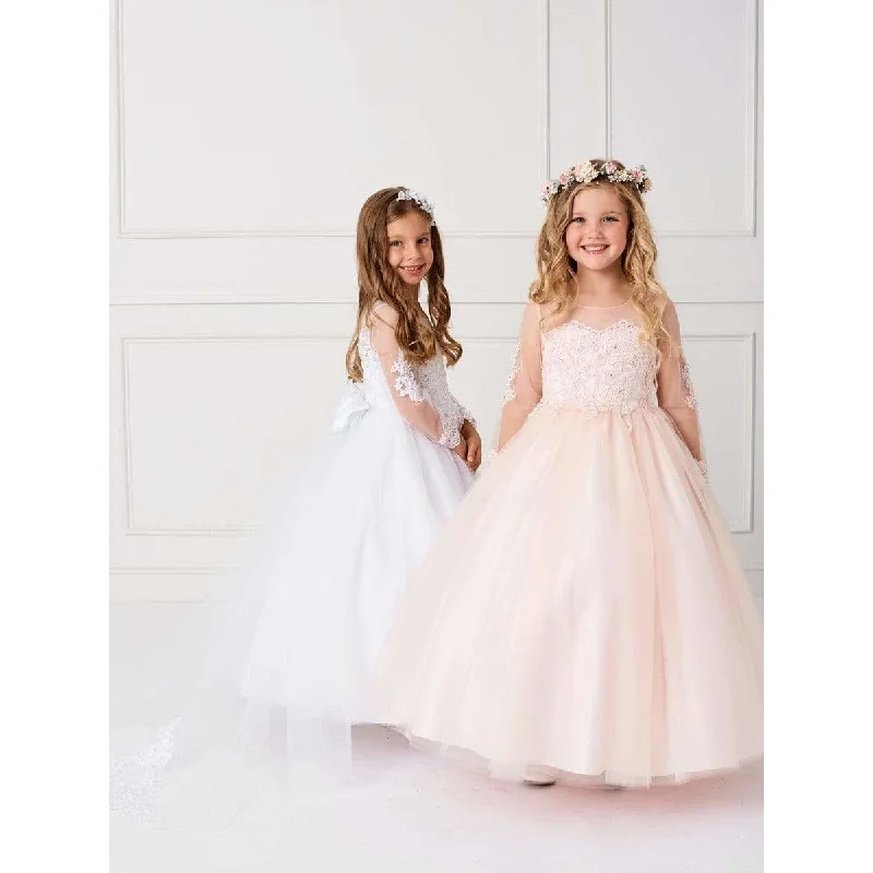 Timeless Lace Dress Stunning Glower Girl Dress with Lace Applique