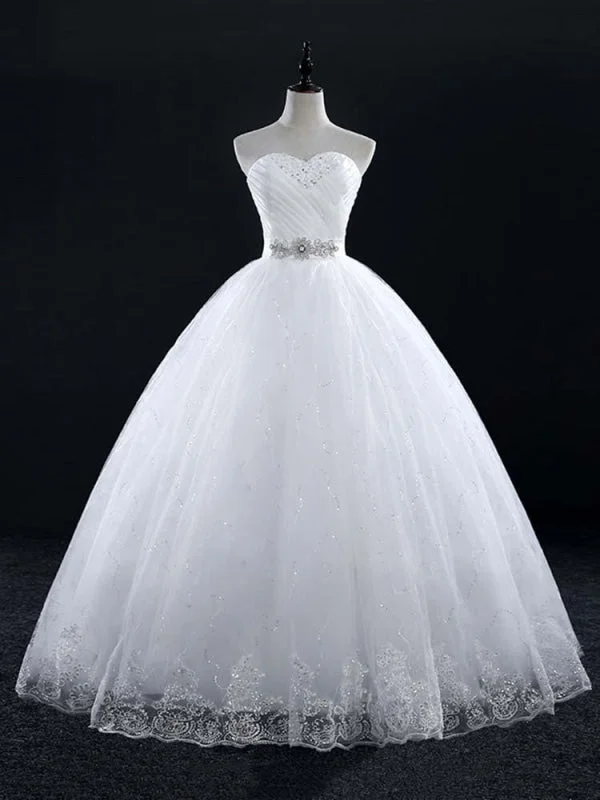 Graceful Wedding Dress Sweetheart Lace Ball Gown Wedding Dresses
