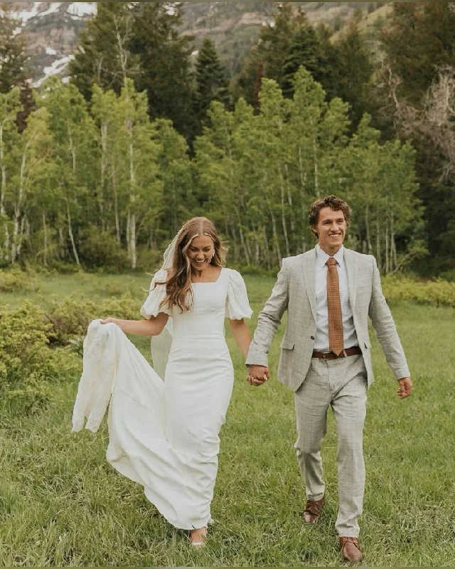 Sequin Wedding Gown Wedding Dress 2025 Simple Long Formal Bridal Gown     fg6574