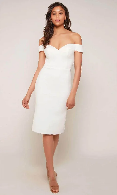 A-Line Dress Alyce Paris 70047 - Sweetheart Neck Off-Shoulder Cocktail Dress