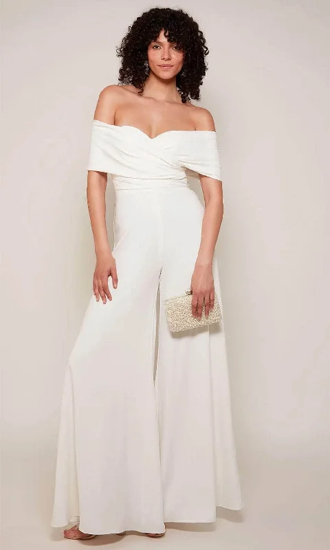 Elegant Dress Alyce Paris 70051 - Ruffle Fitted Bodice Jumpsuit