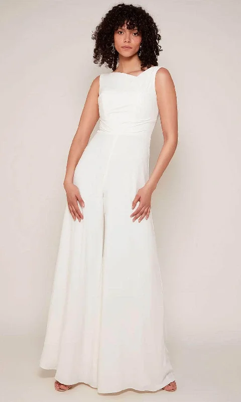 Vintage Gown Alyce Paris 70052 - Sleeveless V-Neck Jumpsuit