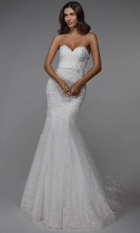 Contemporary Bridal Gown Alyce Paris 7032 - Embroidered Strapless Sweetheart Wedding Dress Contemporary Bridal Gown Alyce Paris 7032 - Embroidered Strapless Sweetheart Wedding Dress