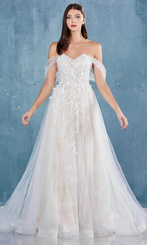 Garden Wedding Dress Andrea and Leo - A0822 Applique Off Shoulder A-Line Gown