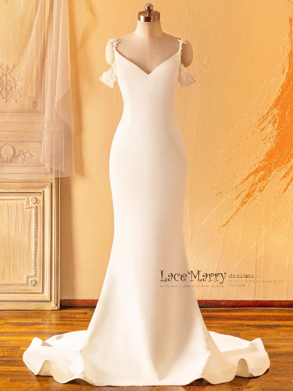 Floral Gown AQUENE / Romantic Dropped Back Wedding Dress