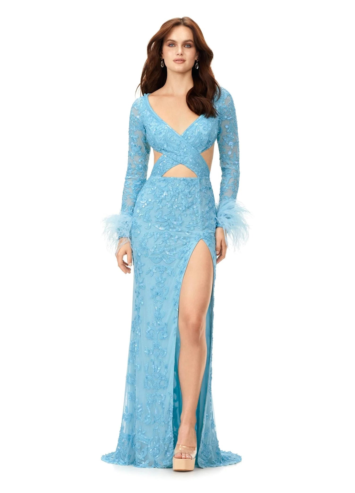 Off-Shoulder Lace Gown Beauty Gown