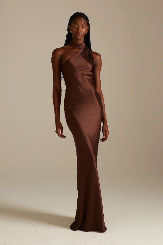 Embroidered Gown Billie Espresso