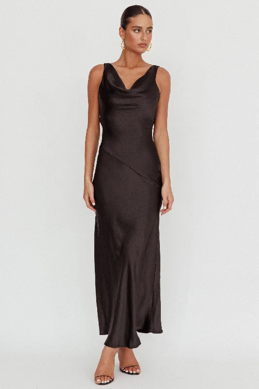 Royal Gown Cassiopeia Open Back Maxi Dress Black