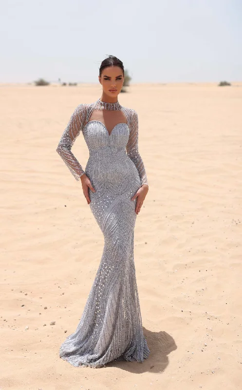 Ruffled Ball Gown Chic and Holland HF110052 Dress