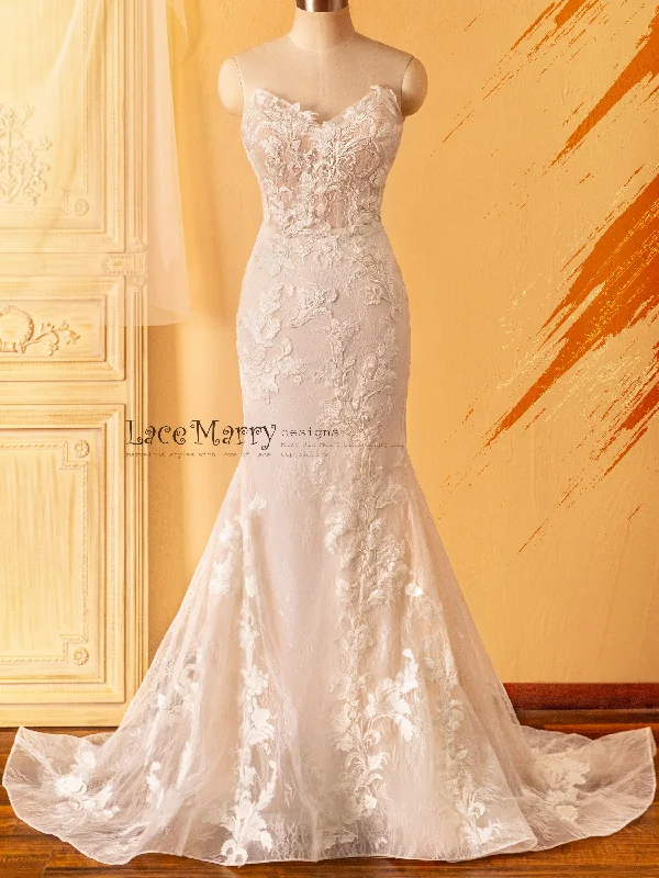Illusion Neckline Dress DILVA / Fitted Sparkling Wedding Dress with Removable Off Shoulder Straps Illusion Neckline Dress DILVA / Fitted Sparkling Wedding Dress with Removable Off Shoulder Straps