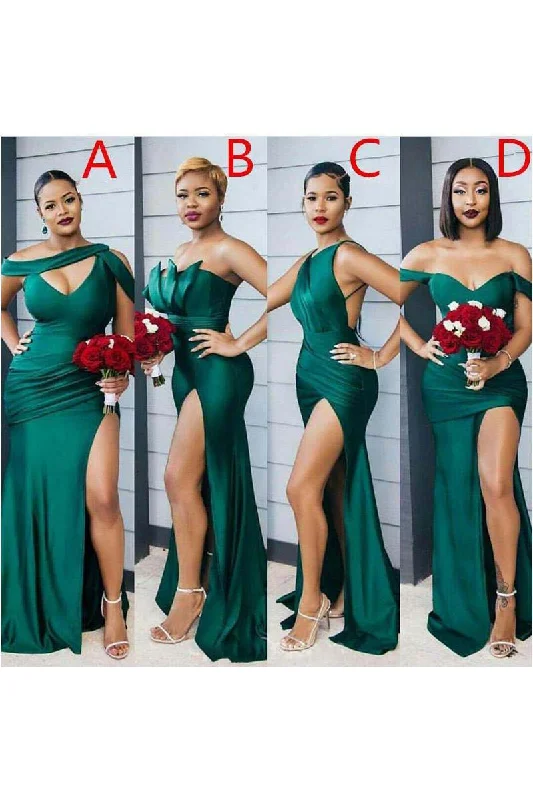 Luxury Gown H104 - Classic and Timeless Styles Sexy Side Mismatched Different Slit Simple & Casual Bridesmaid dress Luxury Gown H104 - Classic and Timeless Styles Sexy Side Mismatched Different Slit Simple & Casual Bridesmaid dress
