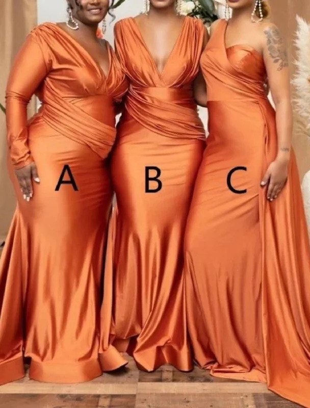 Couture Dress HB8110 - Mismatched Different Styles Cheap Stain Sexy Bridesmaid Dresses Couture Dress HB8110 - Mismatched Different Styles Cheap Stain Sexy Bridesmaid Dresses