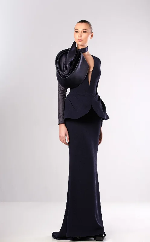 Off-Shoulder Lace Gown Edward Arsouni Couture FW647 Dress