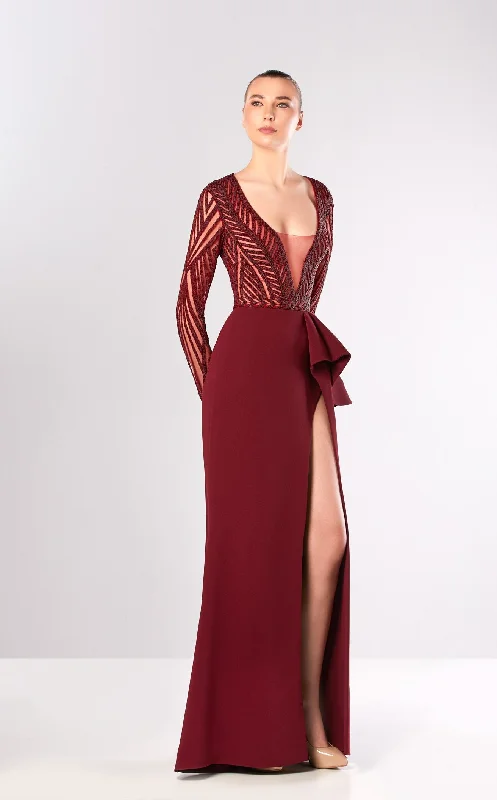 Rhinestone Embellished Gown Edward Arsouni Couture FW655 Dress