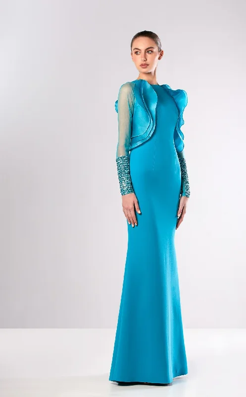 Ruffled Ball Gown Edward Arsouni Couture FW666 Dress