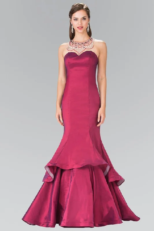 Illusion Neckline Dress Elizabeth K GL2290