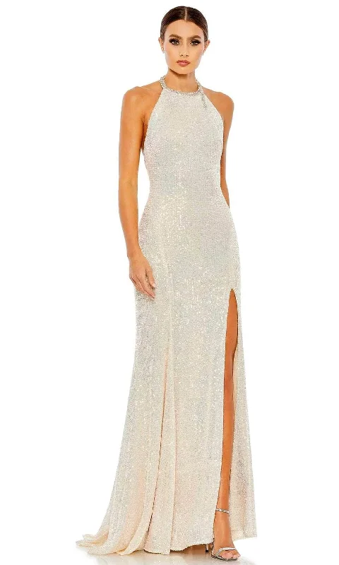 A-Line Dress Ieena Duggal 26943 - Sequined High Neck Gown