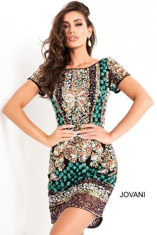 Jovani 2663 Short Homecoming Multi Cocktail Dress