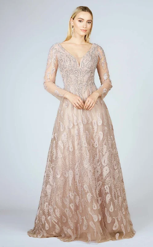 Illusion Neckline Dress Lara 29212 Dress