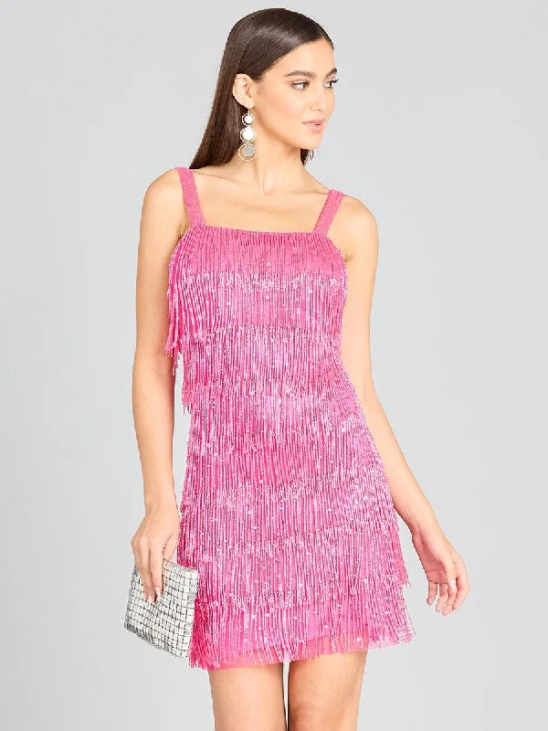 Lara Dresses 29488 Fringe Beaded Cocktail Dress