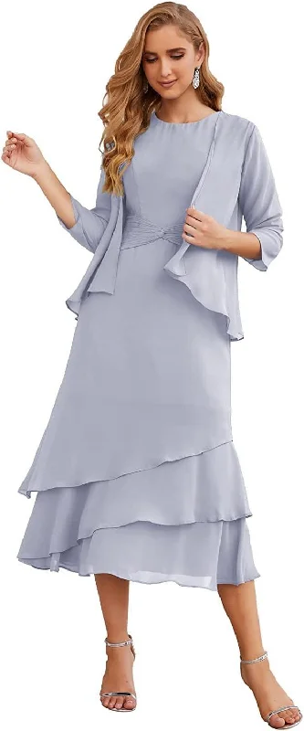 Scalloped Edge Dress Long Formal Mother of the Bride Dress Size 14