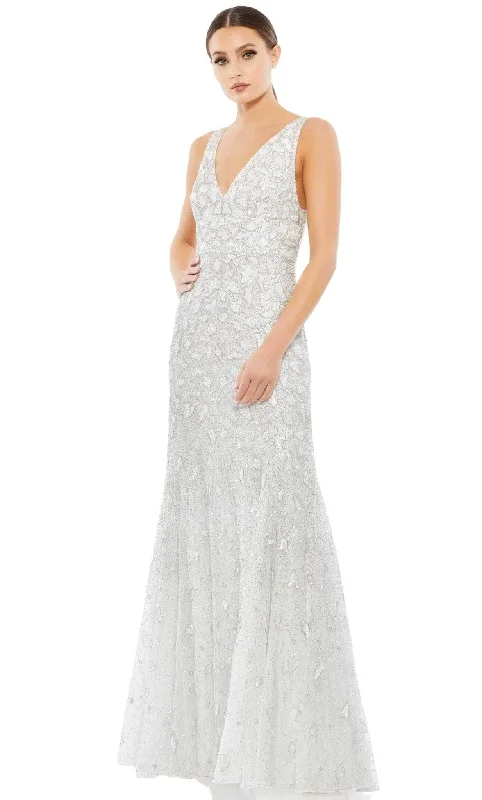 Dreamy Wedding Gown Mac Duggal 10814 - Sleeveless Embellished Evening Dress