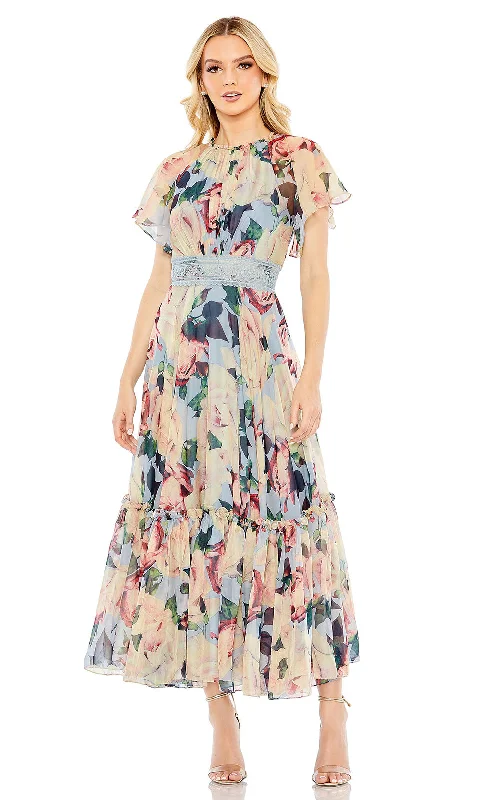 Floral Appliqué Gown Mac Duggal 11400