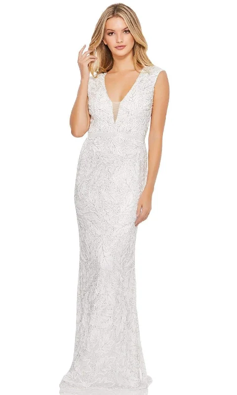 Sleeveless Dress Mac Duggal - 5429 Embellished Deep V Neck Long Dress
