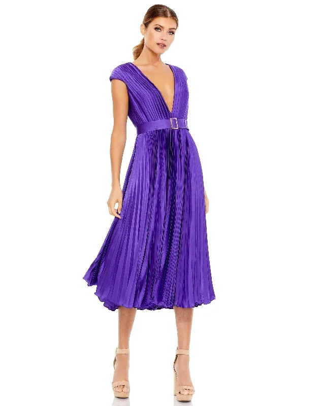 Sparkly Gown Mac Duggal 26483 Short Pleated Cap sleeve Dress Sale