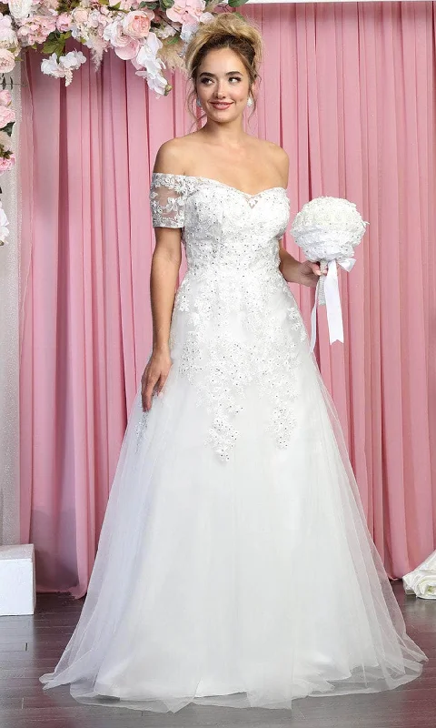 Modern Gown May Queen Bridal RQ7912 - Soft Tulle Beaded Bridal Dress