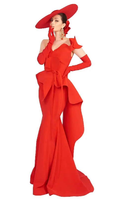Scalloped Edge Dress MNM Couture 2553 Dress