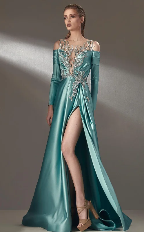 Flowing Wedding Gown MNM Couture K3886 Dress