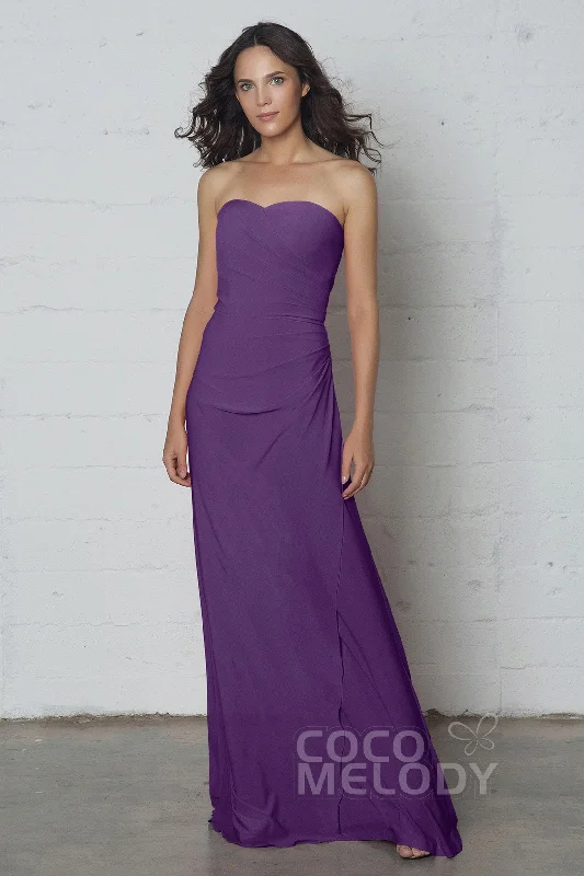 Couture Dress Sheath-Column Floor Length Knitted Fabric Dress COZF17018