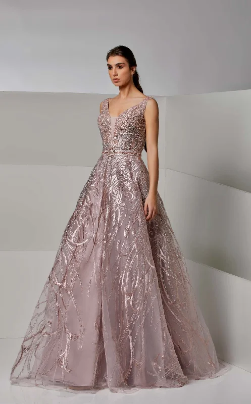 High Neck Dress Modessa Couture M20275 Dress