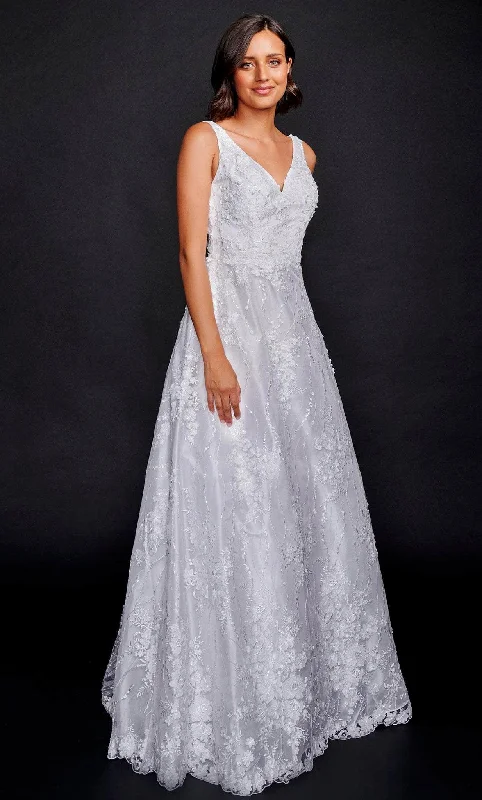 Elegant Satin Dress Nina Canacci 2348 - Sleeveless A-Line Wedding Dress