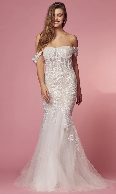 Modern Minimalist Gown Nox Anabel Bridal JS924 - Corset Lace Bridal Gown