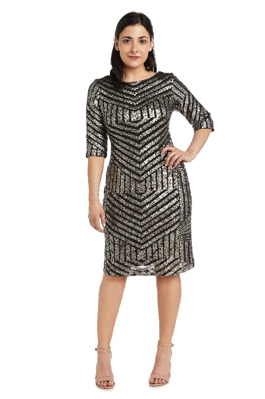 R&M Richards 3901P Short Long Sleeve Petite Dress